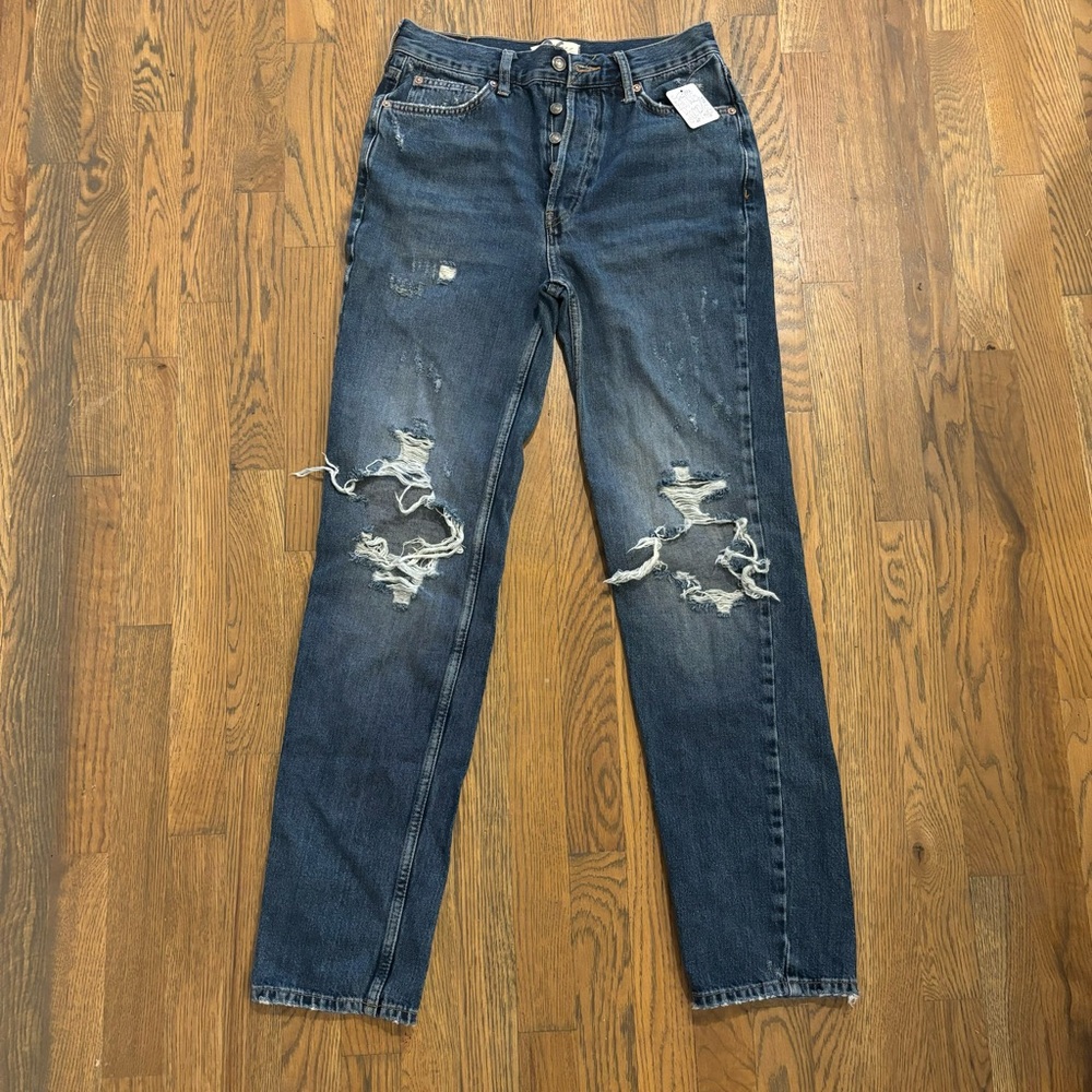 SOLD NWT Free People We The Free distressed straight leg jeans